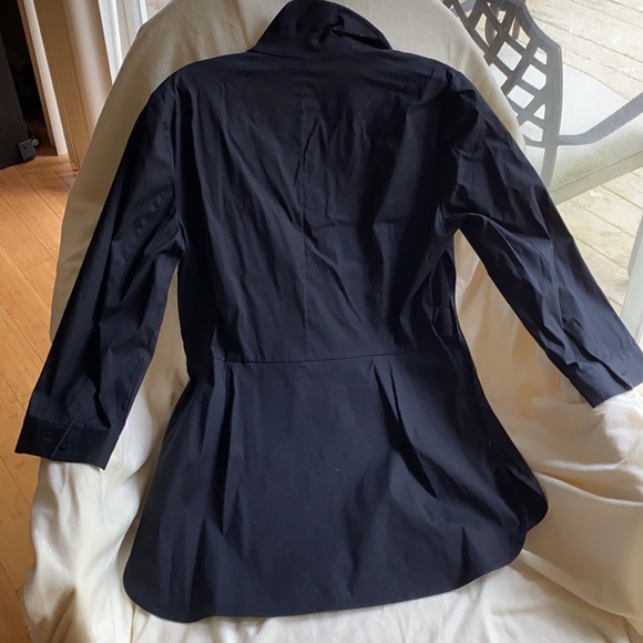 Lafayette148 Black Cotton Stretch Slimming Detail Top NeverUsed - Picture 3 of 6